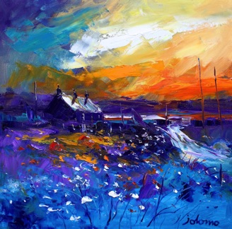 Night Falls on Isle of Gigha 16x16 Night Falls on Isle of Gigha 16x16